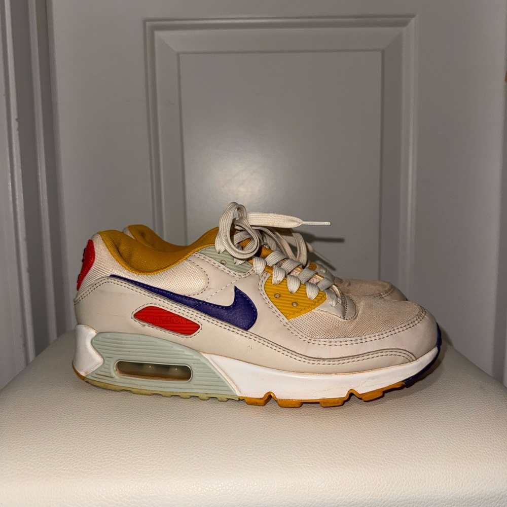 Nike Womens Air Max Sneakers - Cream, Purple, Red, Yellow